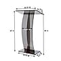 AdirOffice 47" Speaker Podium Lectern, Transparent Black (661-03-BLK)~#|#~38F09F90-EEBA-43D3-8DEAFA10795DCFFA_sc7