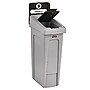 Rubbermaid Commercial Slim Jim Single-Stream Landfill Recycling Station Kit, 23 Gallon, Gray/Black (2185053)~#|#~38FAA601-9AC8-43F4-B15C7B84F408559B_sc7