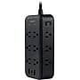 Philips 12-Outlet 3-USB Port Surge Protector, 8', 3120 Joules, Black (SPP3145B/37)~#|#~39003E3D-33D3-4296-9F28A2F2F5022B1A_sc7