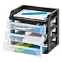 Iris Small 3-Drawer Desktop Storage, Plastic, Black (150163)~#|#~39016B16-5149-427B-A3EA2185B6805C30_sc7