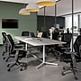 Bush Business Furniture 120W x 48D Boat Shaped Conference Table with Metal Base, Platinum Gray (99TBM120PGSVK)~#|#~3901B434-B57A-462B-86319B0DEA4951A4_sc7