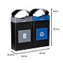 Commercial Zone Avante Series Polyethylene Dual-Stream Trash and Recycling Center, 60 Gallon, Black (787208MSA)~#|#~3902161E-9E9D-4CA9-88059D21DFC1D5AE_sc7