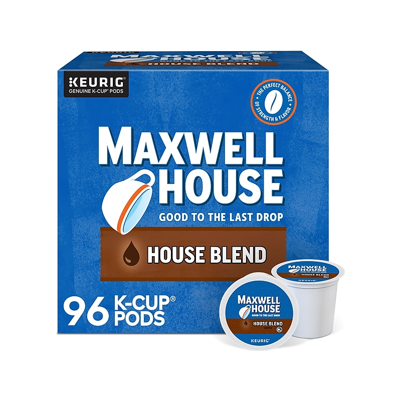 Maxwell House House Blend Coffee Keurig K-Cup Pod, Medium Roast, 96/Box (5303CT) image 1