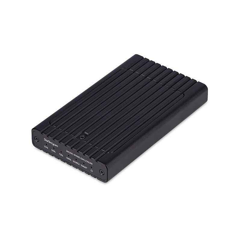 StarTech Dual-Bay 10Gbps USB-C External Hard Drive Enclosure, M.2 NVMe, Black (2M2DC-NVME-ENCLOSURE) image 1