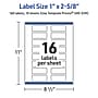 Avery Laser/Inkjet Rectangle Multipurpose Labels, 1" x 2-5/8", White, 160/Pack (S00D2R)~#|#~390EB2F8-BA76-4C07-A23D9049901ACAAB_sc7
