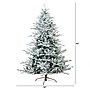 Nearly Natural 7' Pre-Lit Artificial Fraser Fir Flocked Christmas Tree with Instant Connect Technology (T4790)~#|#~3917B532-A86F-4EFE-9FFFCD605D93B122_sc7