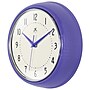 Infinity Instruments Round Retro Periwinkle Wall Clock, Aluminum, 9.5" (10940VP)~#|#~391900F2-68B3-442A-B6FEE3DE4F6E920F_sc7