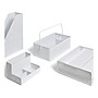 U Brands The Perforated Collection 4-Compartment Metal Desk Storage, White (5717U01-06)~#|#~391D5A67-FCDA-42AC-85D3DAFCDCD3E1F4_sc7