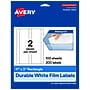 Avery Laser/Inkjet Rectangle Waterproof Multipurpose Labels, 3"  x 11", White, 200/Box (94265)~#|#~3925D86D-29EA-4417-8853B6A8F2F404F3_sc7