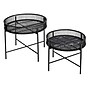 Storied Home Round Bamboo Table Trays on Metal Stands, Black, 2/Set (EC1700)~#|#~3936E9FB-B1F1-4744-BCF036952D65198C_sc7