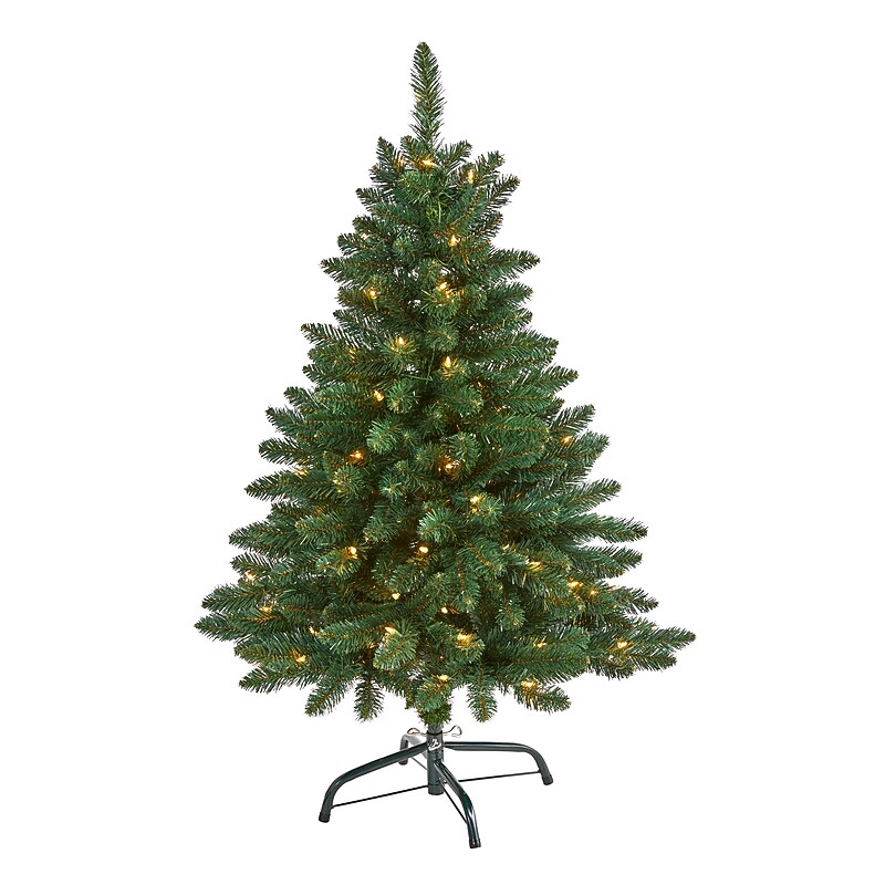 Nearly Natural Northern Rocky Spruce Artificial Christmas Tree, 4' (T1912) image 1