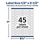 Avery Laser/Inkjet Decorative Edge Multipurpose Labels, 0.5" x 2.5", White, 1125 Labels/Pack (94749)~#|#~393B84B5-FFB7-4221-B2615959E1677F95_sc7