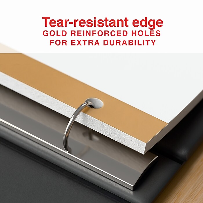 Staples Write & Erase Paper Divider, White, 5-Tabs, 4 Sets
