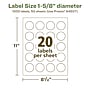 Avery EcoFriendly Laser/Inkjet Circle Multipurpose Labels, 1-5/8" Dia., White, 1000/Box (94507)~#|#~39426803-0504-411F-A4DA2C9103A650E9_sc7