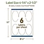 Avery Dissolvable Oval Multipurpose Labels, 4.25" x 2.5", Off-white, 30/Pack (94058)~#|#~3943DD84-1BA9-4D05-B881DD9A8579F2A9_sc7