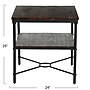 Storied Home Saratoga Rustic Solid Wood and Metal End Table, Barn Door Grey (EC1093)~#|#~39462AC8-310A-4D43-82F7D020B23B3E65_sc7
