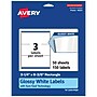 Avery Laser/Inkjet Rectangle Multipurpose Labels, 8.375"  x 3.25", Glossy White, 150/Box (94251)~#|#~394977D2-CBE8-4D82-9E368BC5AE52146C_sc7