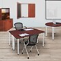 Regency Kee 42" x 24" Training Table- Mahogany/ Chrome~#|#~394A1E1A-2C39-4FAE-AAE99FD3B90BA6BE_sc7