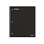 Staples Premium Poly 1-Subject Notebook, 8" x 10.5", Wide Ruled, 100 Sheets, Black (ST20956D)~#|#~394B45EA-7529-4DE5-BF9694B7CBCBFB1B_sc7
