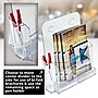 Azar 8.5" x 11" Brochure Holder, Desktop/Countertop, Vertical/Horizontal, Acrylic, Clear, 2/Pack (252387-2PK)~#|#~39512A42-5965-4A6A-8C1E2B45441D6473_sc7