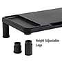 Mind Reader Monitor Stand Desktop Organizer, Plastic, 2/Pack, Black~#|#~395221B3-4C8F-4AD3-B4ADC2E12D05D712_sc7