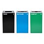 Alpine Steel Recycling, Compost, and Trash Can Set with Square and Mixed Lid, 29 Gallon, Multicolor, 3/Pack (ALP4450-BLK-KIT27)~#|#~395449CC-AB54-488A-A2C9A57179272C49_sc7