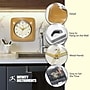Infinity Instruments Square Retro Saffron Wall Clock, 9.25" (13228SY-4103)~#|#~395F3993-54E6-4335-9D4568F98AB8182A_sc7