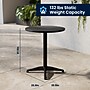 Flash Furniture Lila Indoor-Outdoor Table Set with 2 Slat Back Chairs, 23.5'' Round Black (THAL24RD017BK2)~#|#~39612BD5-61F5-4072-8C189A16E353F534_sc7