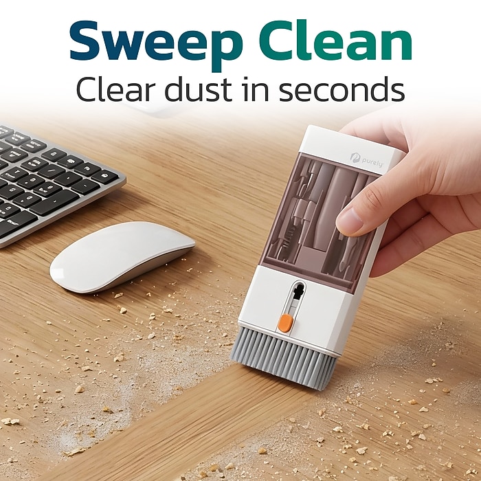 Purely D58 22-in-1 Computer and Keyboard Cleaning Brush Kit with