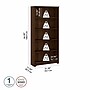 Bush Furniture Cabot 66"H 5-Shelf Bookcase with Adjustable Shelves, Modern Walnut (WC31066)~#|#~396BEF14-A2CA-46E6-9C2B1D24B95167C1_sc7