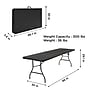 Cosco Fold-in-Half 8' Folding Table, Black (14778BLK1X)~#|#~396C6DBF-944A-472B-AC5882F6709FBA21_sc7