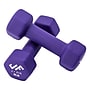 Jfit 4 lb. Neoprene Dumbbell, Purple, Pair (J-DBN4SET)~#|#~397282DD-009F-472E-847016EC614646ED_sc7