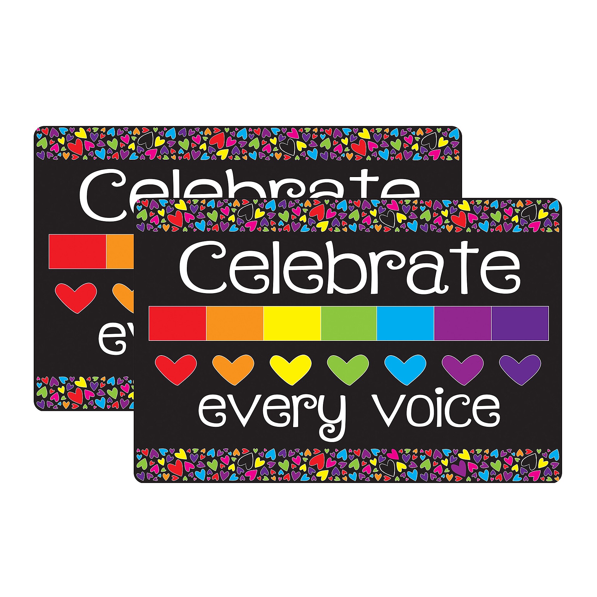 Ashley Smart Poly Commercial Floor Mat, 15.5″ x 23.5″, Celebrate Every Voice Mini Hearts, 2/Bundle (ASH91503-2) Sansujyuku sansujyuku.com