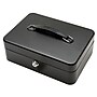Excello Brands Steel Cash Box with Key Lock, 7 Compartments, Black (CHBX-6112-KY)~#|#~397686CD-68C9-4C57-B7060BFE8EAD8112_sc7