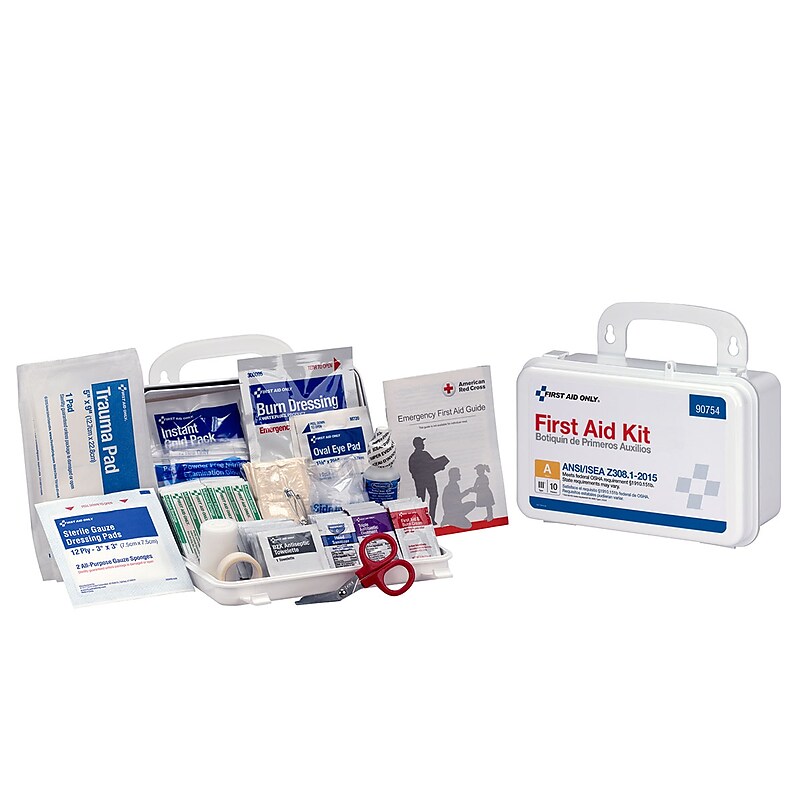 First Aid Only Plastic Weatherproof First Aid Kit, ANSI 2015 Class A, 10 People, 71 Pieces (90754) image 1