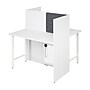 Bush Business Furniture Hustle 48"W 2 Person Back to Back Cubicle Panel Workstation, White (HUS031WH)~#|#~39844420-D452-4744-99724E97DF2BA58D_sc7