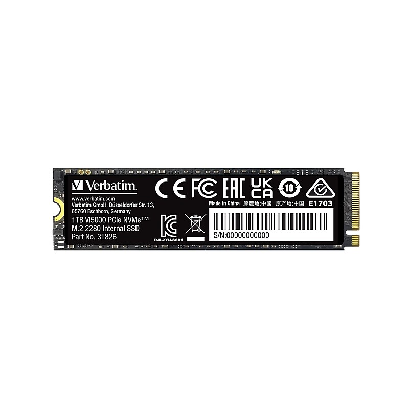 Verbatim Vi5000 PCIe NVMe M.2 1TB M.2 PCI Express Internal Solid State Drive (31826) image 1