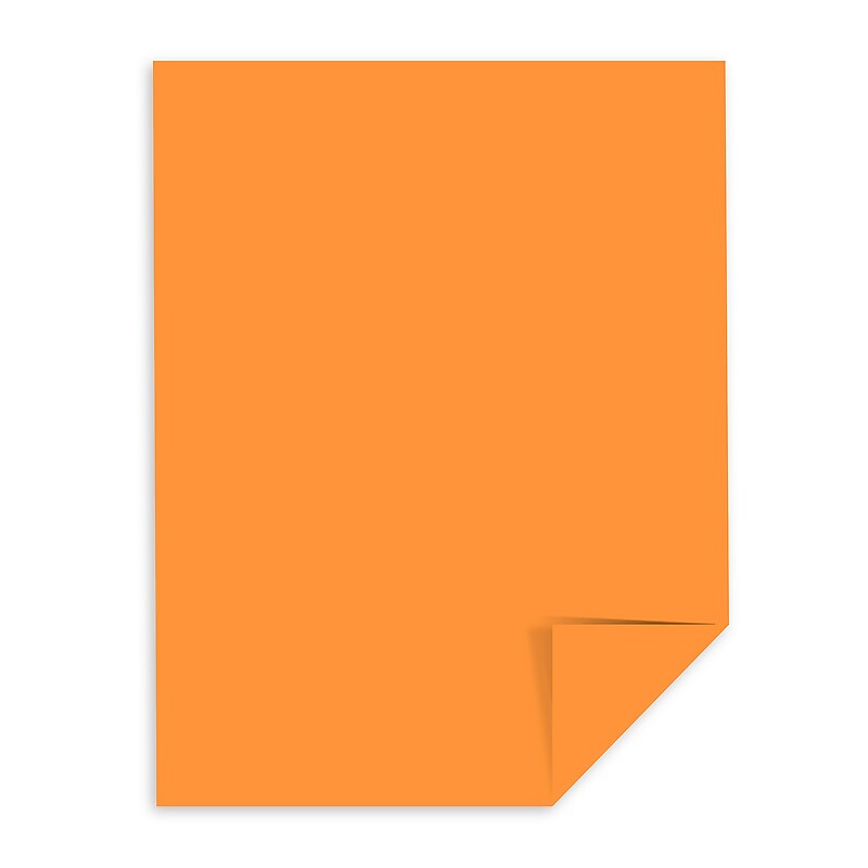Astrobrights 65 lb. Cardstock Paper, 8.5" x 11", Cosmic Orange, 2,000 Sheets/Carton (22851CT) image 1