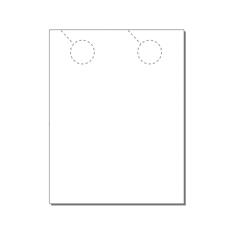 Zapco 2-Up Door Hanger, 8.5" x 11", Vellum Bristol White, 250/Pack (204-250FWH42) image 1