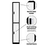AdirOffice 72"H 2-Tier Black/White Storage Locker (ADI629-202-B-W-DL)~#|#~3990A7DA-31BA-4216-896266FF0C56E47C_sc7