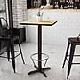 Flash Furniture Square Laminate Table Top with 22'' x 22'' Bar-Height Table Base, 24" x 24", Natural (XUNT2424T22B3F)~#|#~39964FB5-7605-421A-90F70D53C650B7E6_sc7