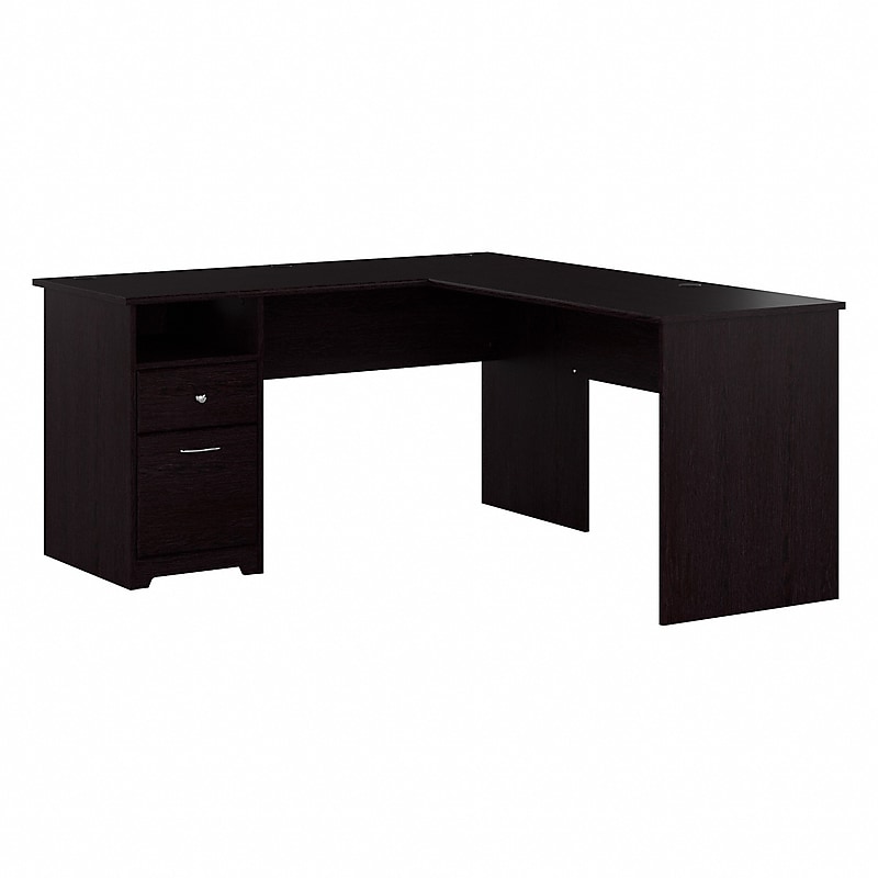 Bush Furniture Cabot 60"W L Shaped Computer Desk with Drawers, Espresso Oak (CAB044EPO) image 1