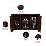 Bush Furniture Key West 30" Accent Cabinet with Doors and 4 Shelves, Bing Cherry (KWS146BC-03)~#|#~399C07FF-6661-408F-906A49FAB089422A_sc7