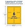 Avery Laser/Inkjet Rectangle Multipurpose Labels, 3" x 3.75", Bright Yellow, 120/Pack (94248)~#|#~399DF865-1481-484D-99F540575EBB1289_sc7