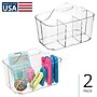 iDESIGN Medium Plastic Storage Bin, Clear (29289M2)~#|#~39A15979-DA5A-495C-8BCA8B53320DE7BA_sc7
