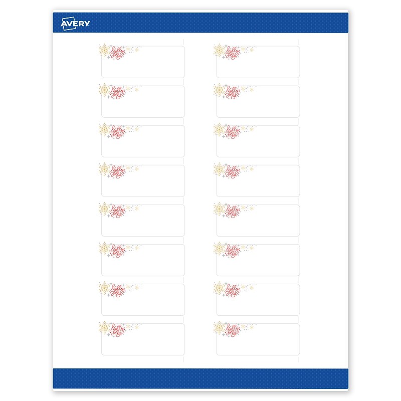 Avery Rectangle Multipurpose Labels, 1" x 2-5/8", White, 160/Pack (19479370426) image 1
