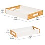 Mind Reader 2-Compartment Metal/Wood Tiered Desktop Organizer Trays, White (2TRAY-WHT)~#|#~39B24237-FB9A-4A9F-B30D14F6B5958C0C_sc7