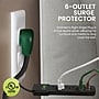 GoGreen Power 2.5' Surge Protector, 6 Outlet, Black (GG-16103MSBK)~#|#~39B53729-6254-4760-A1A785081FFD506A_sc7