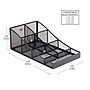 Mind Reader 7-Compartment Metal Countertop Organizer, Black (COMP7MESH-BLK)~#|#~39B6C660-4BE5-4C2D-BC55C2F3D8EAC0AD_sc7