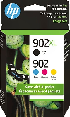 4-Pack Compatible HP 902XL Ink Cartridges Black Cyan Magenta Yellow For OfficeJet
